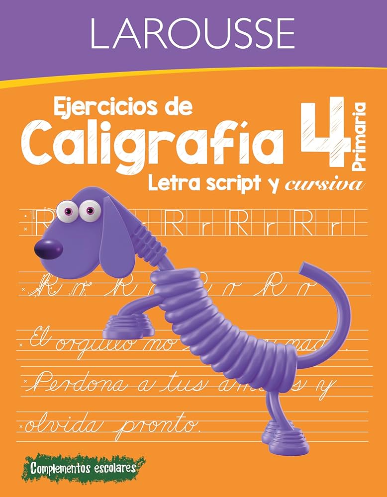 Ejercicios de Caligrafía 4° de primaria